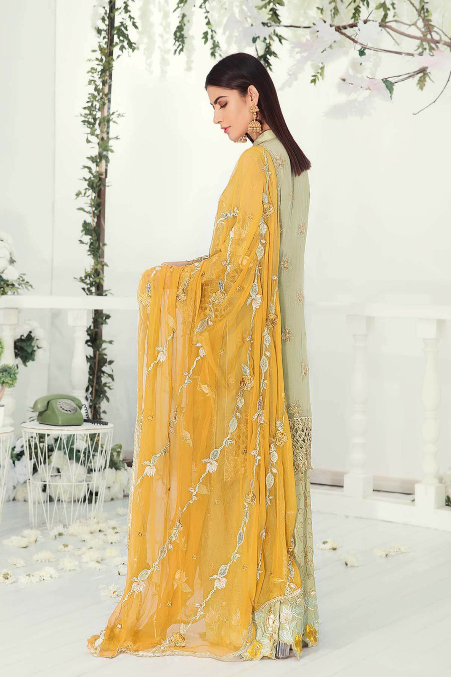 Emaan Adeel Chiffon Collection Vol-9 Unstitched 3 Piece Suit EA-903 - FaisalFabrics.pk