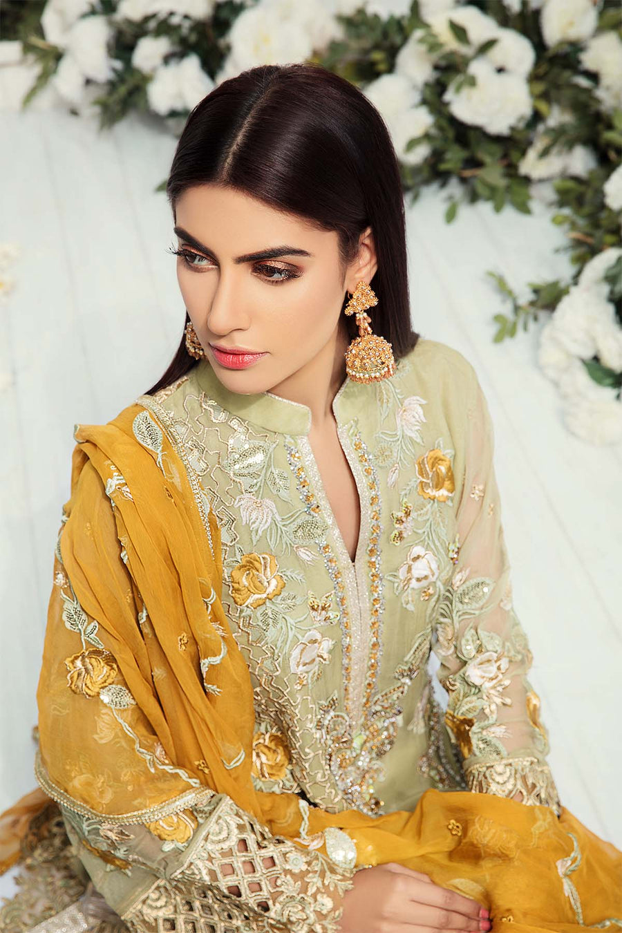 Emaan Adeel Chiffon Collection Vol-9 Unstitched 3 Piece Suit EA-903 - FaisalFabrics.pk