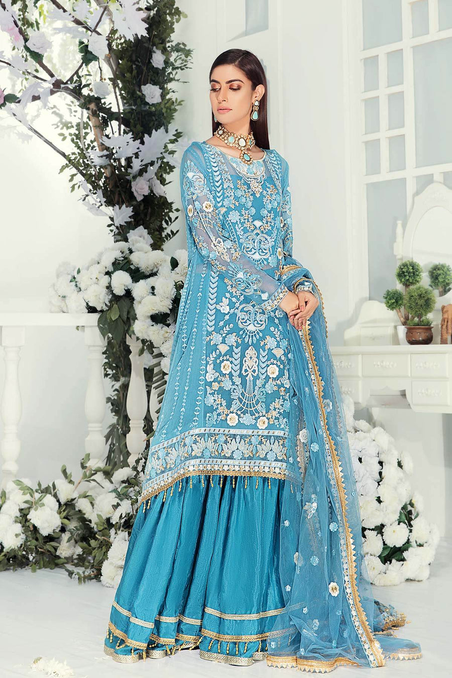 Emaan Adeel Chiffon Collection Vol-9 Unstitched 3 Piece Suit EA-905 - FaisalFabrics.pk