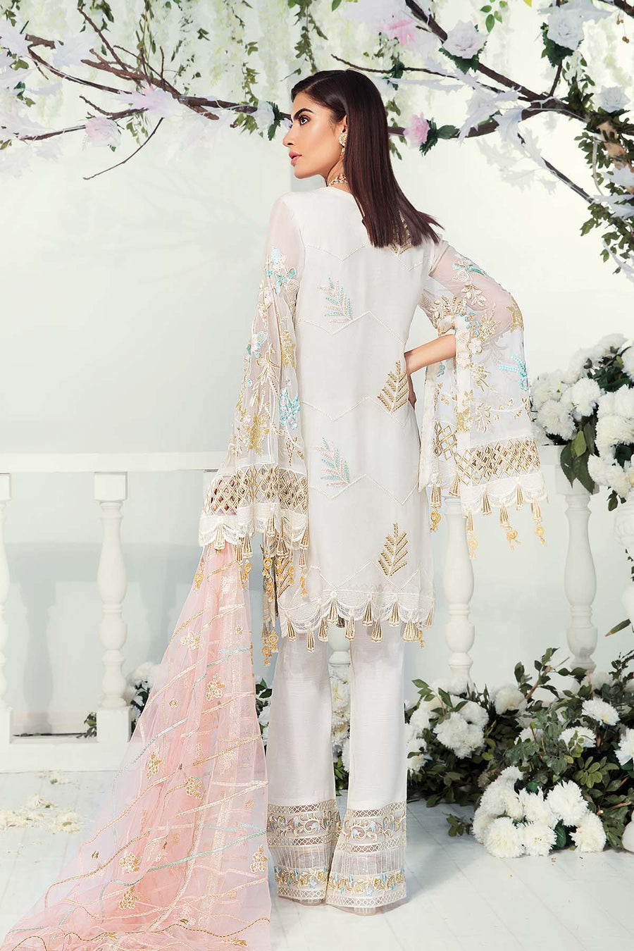 Emaan Adeel Chiffon Collection Vol-9 Unstitched 3 Piece Suit EA-907 - FaisalFabrics.pk