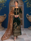 Emaan Adeel Makhmal Premium Velvet Unstitched 3PC Suit MK-08 - FaisalFabrics.pk