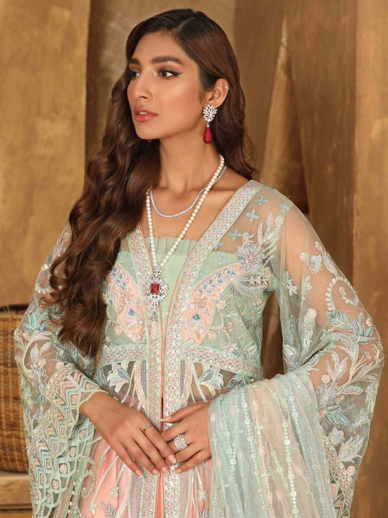 Virsa By Emaan Adeel Embroidered Chiffon Suits Unstitched 3 Piece EA21V 08 - Luxury Collection main image 0