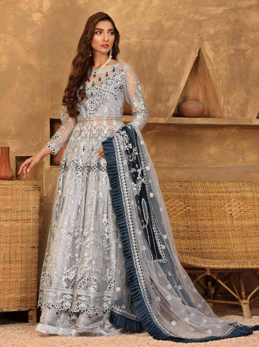Emaan Adeel Virsa Luxury Chiffon 3 Piece Embroidered Suit VR-10 - FaisalFabrics.pk