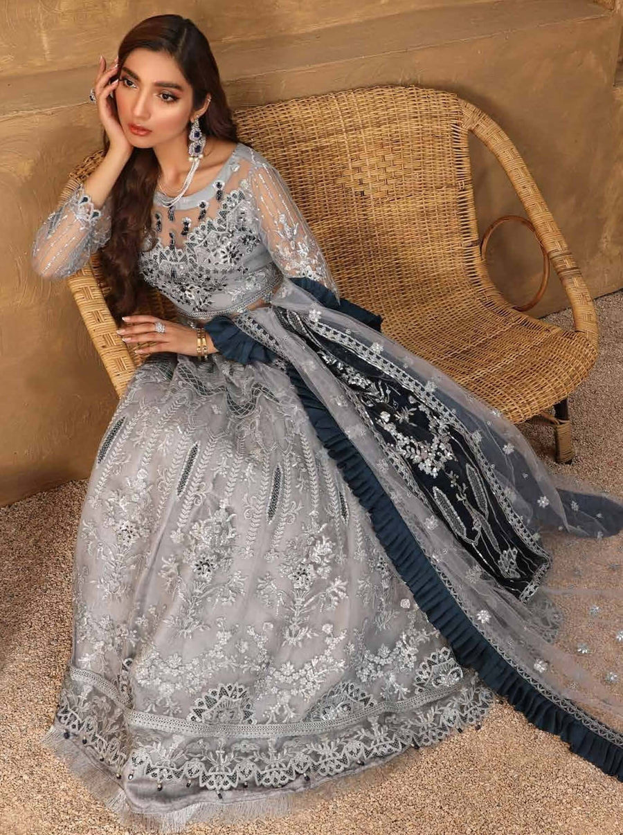 Emaan Adeel Virsa Luxury Chiffon 3 Piece Embroidered Suit VR-10 - FaisalFabrics.pk
