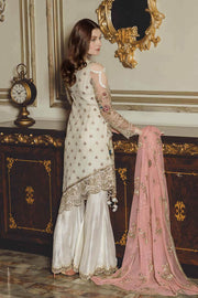 Emaan Adeel Luxury Embroidered Chiffon Unstitched 3 Piece Suit EA-810 - FaisalFabrics.pk