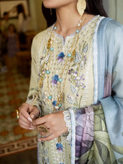 Mushq Lawana Embroidered Luxury Lawn Unstitched 3Pc Suit MSL-23-04 Emon