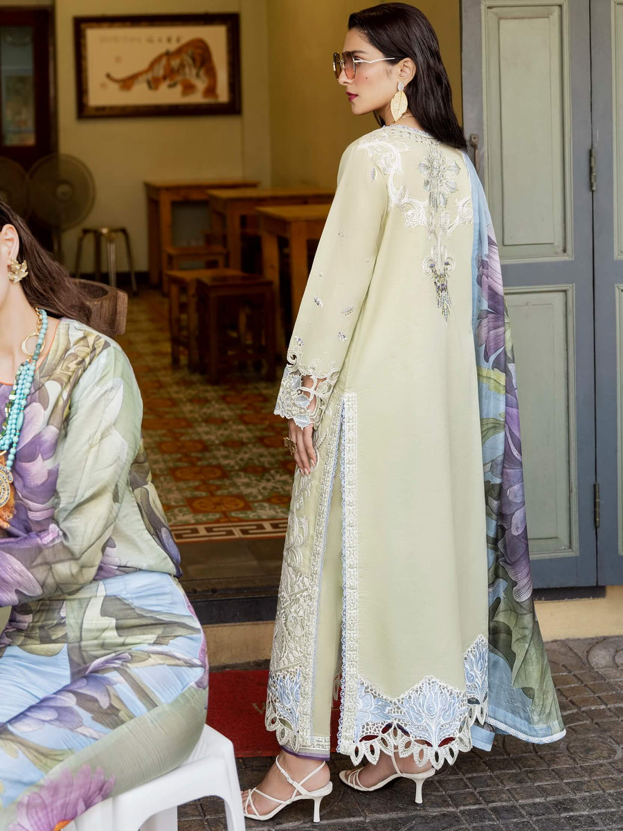 Mushq Lawana Embroidered Luxury Lawn Unstitched 3Pc Suit MSL-23-04 Emon