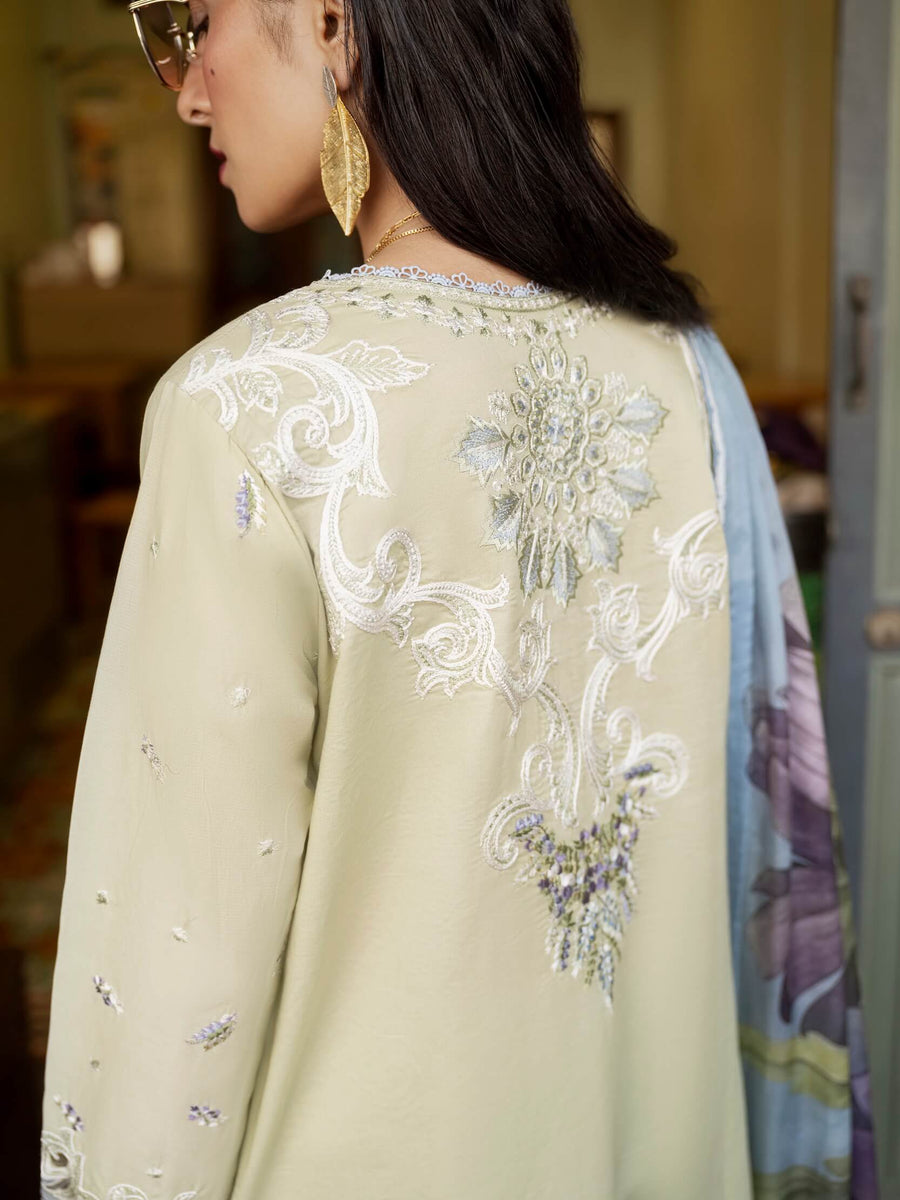 Mushq Lawana Embroidered Luxury Lawn Unstitched 3Pc Suit MSL-23-04 Emon