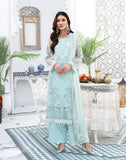 HemStitch Luxury Festive Unstitched Embroidered Net 3Pc Suit - Eshal
