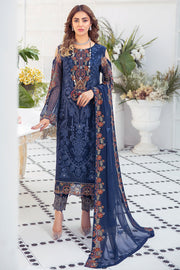 Ramsha Embroidered Luxury Chiffon Unstitched 3 Piece Suit F-2104 - FaisalFabrics.pk