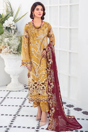 Ramsha Embroidered Luxury Chiffon Unstitched 3 Piece Suit F-2105 - FaisalFabrics.pk