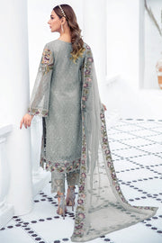 Ramsha Embroidered Luxury Chiffon Unstitched 3 Piece Suit F-2106 - FaisalFabrics.pk