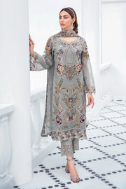 Ramsha Embroidered Luxury Chiffon Unstitched 3 Piece Suit F-2106 - FaisalFabrics.pk
