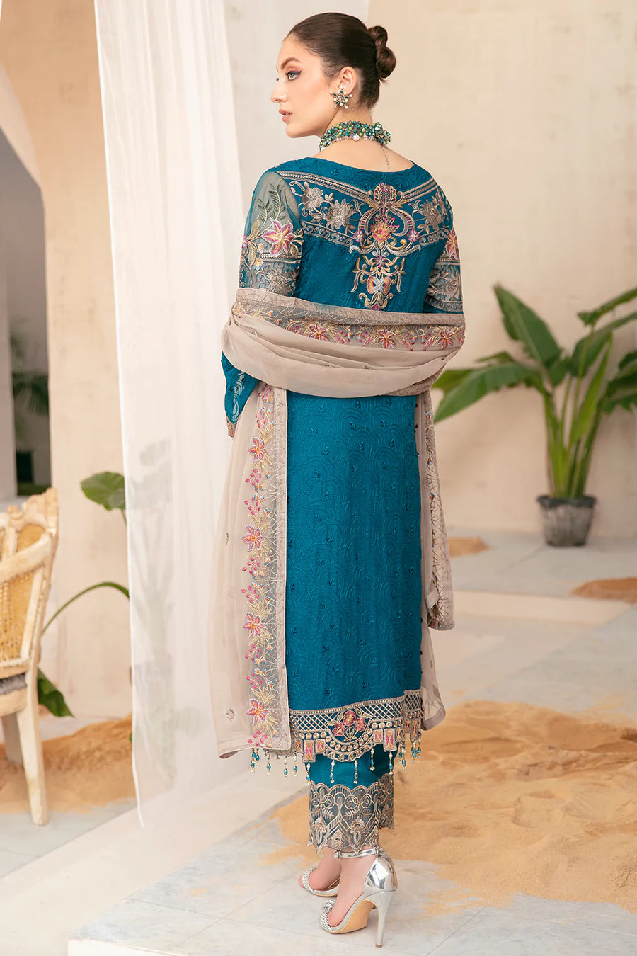 Ramsha Luxury Chiffon Vol-22 Unstitched 3Pc Suit F-2201