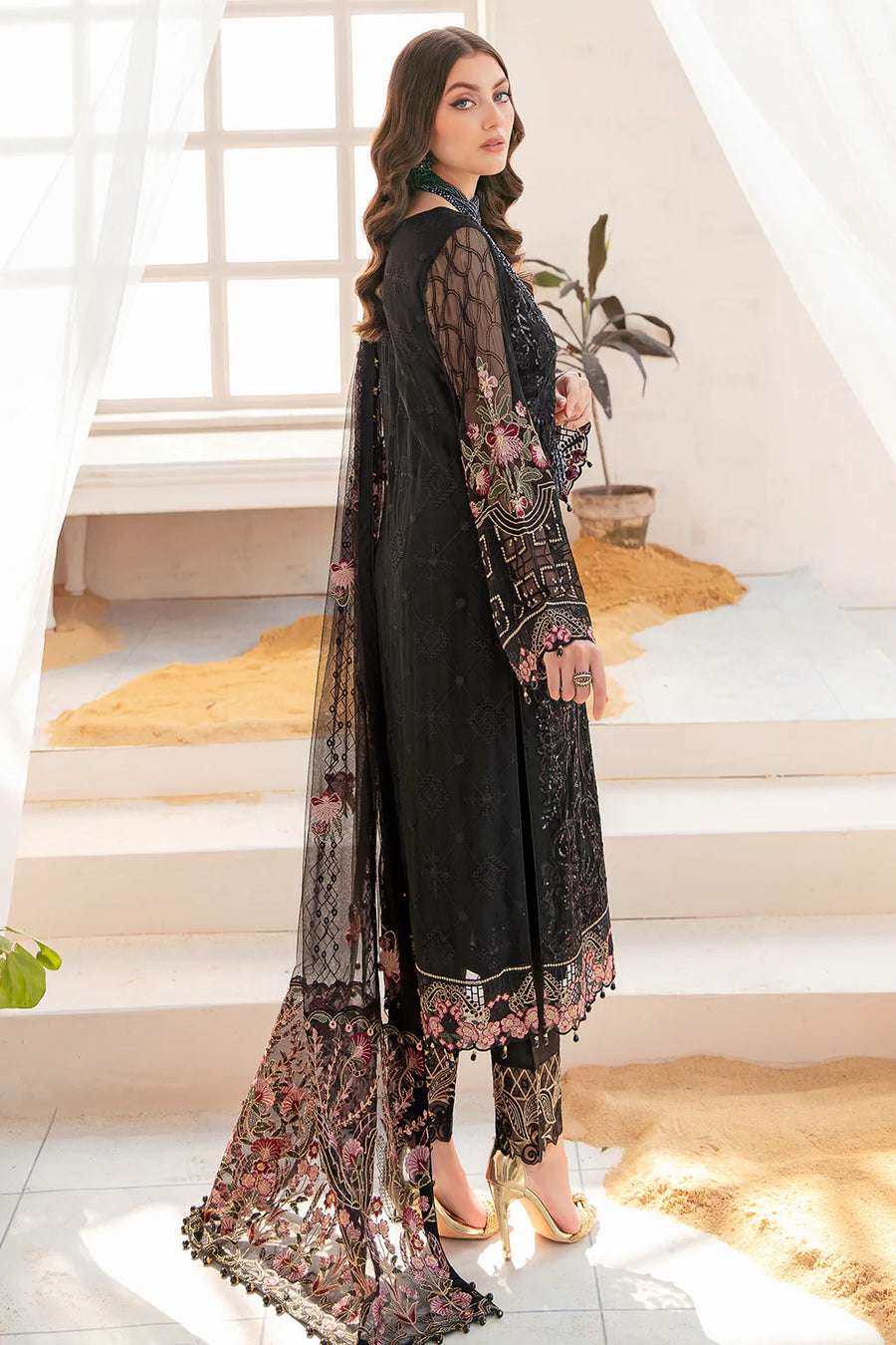 Ramsha Luxury Chiffon Vol-22 Unstitched 3Pc Suit F-2204
