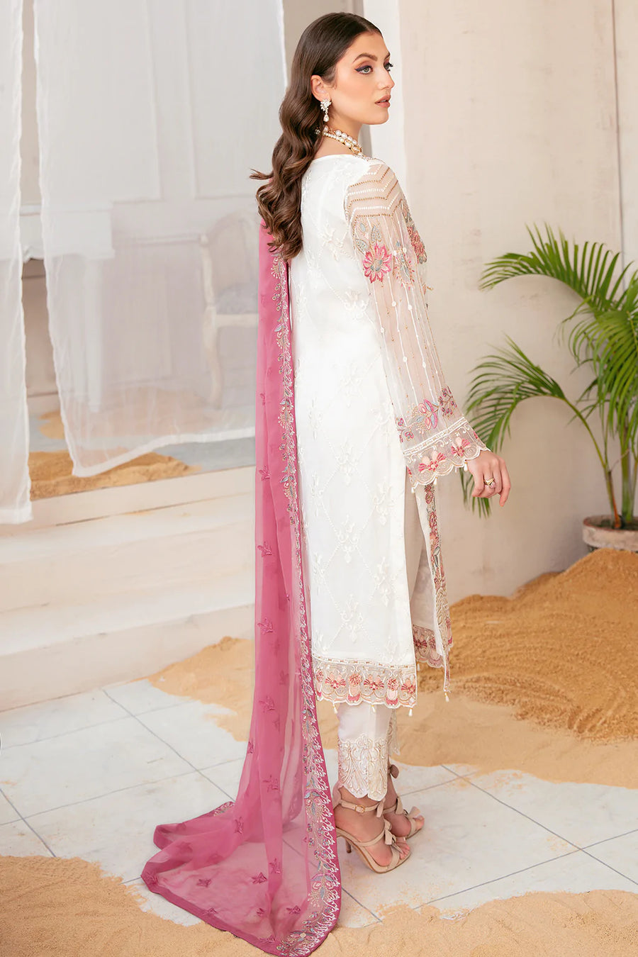 Ramsha Luxury Chiffon Vol-22 Unstitched 3Pc Suit F-2205