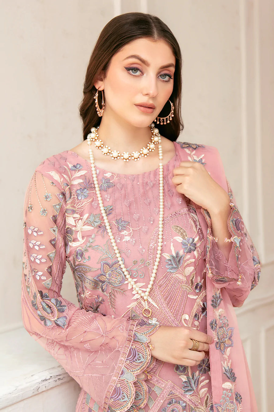 Ramsha Luxury Chiffon Vol-22 Unstitched 3Pc Suit F-2207