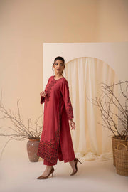 Nuriyaa Winter Pret Embroidered Khaddar 2 Piece Suit - Afghan Kameez