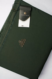 Fabrieco Silver Stone Men's Unstitched Blended Suit for Winter - DK GREEN