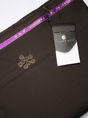 Mega Star by Fabrieco Men's Unstitched Blended Suit for Winter - CHOCOLATE