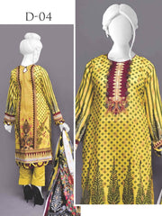Faryal by Raaya Vol-02 Unstitched Printed Barosha Lawn 3Pc Suit D-04 - FaisalFabrics.pk