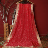 Tasneem Fabrics Women's Pure Chiffon Jacquard Dupatta - FBDY0002803