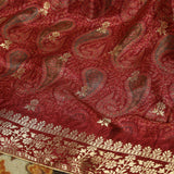 Tasneem Fabrics Women's Pure Raw Silk Jacquard Dupatta - FBPR0002603