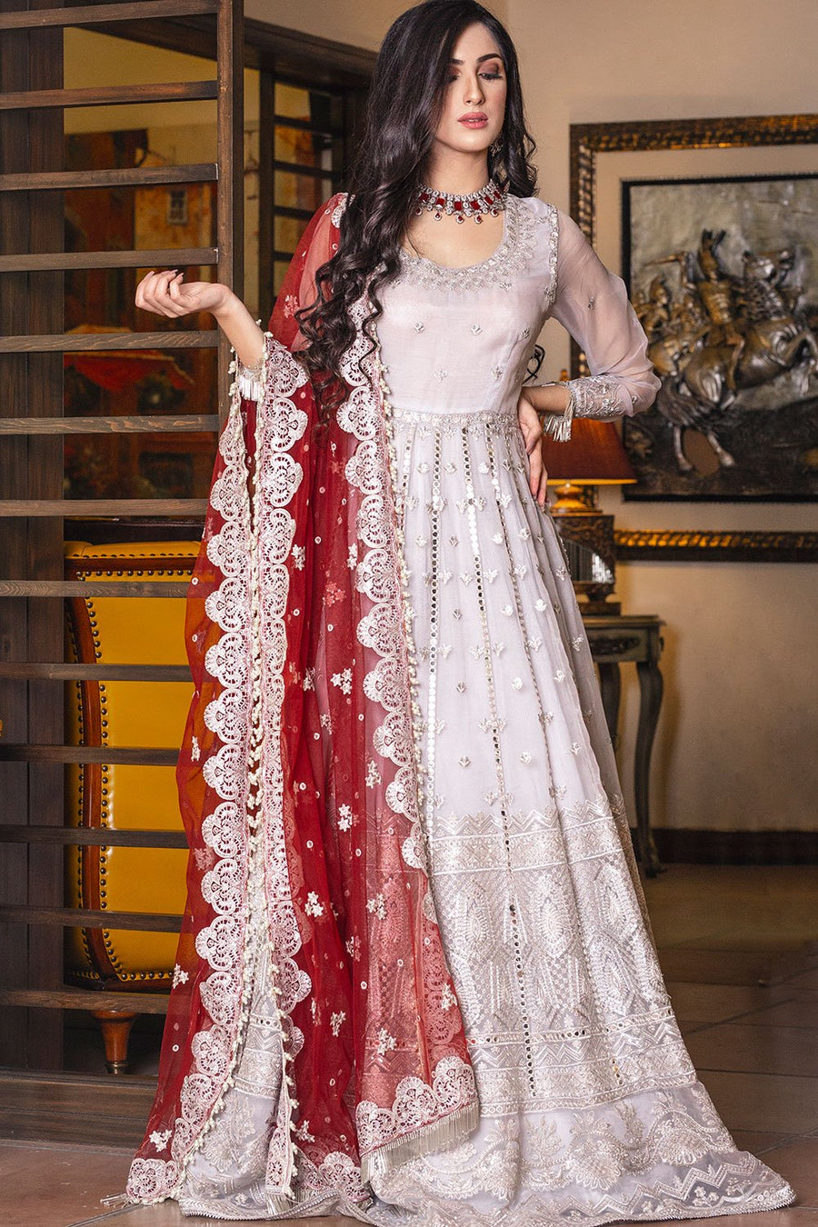 LYLA Festive 2021 Luxury Formals Unstitched 3 Piece Suit D-02 - FaisalFabrics.pk