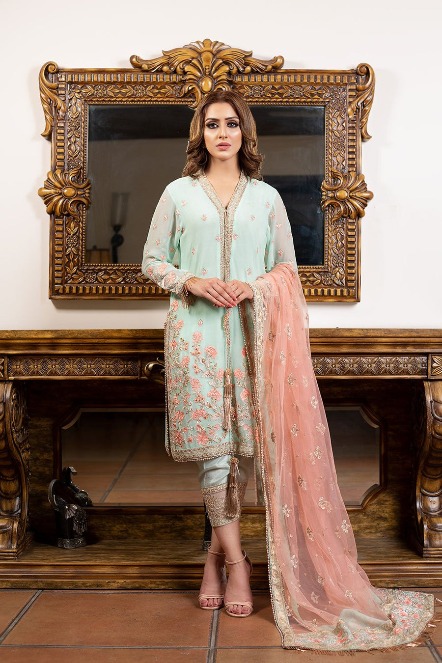 LYLA Festive 2021 Luxury Formals Unstitched 3 Piece Suit D-04 - FaisalFabrics.pk