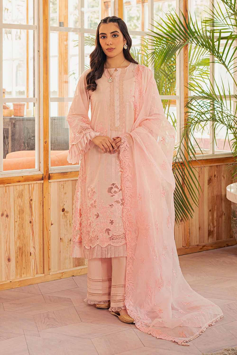 Gul Ahmed Festive Eid Embroidered Lawn Unstitched 3Pc Suit FE-32008