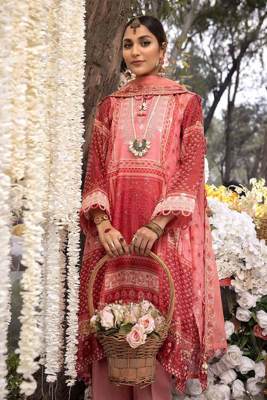 Gul Ahmed Festive Eid Embroidered Jacquard Unstitched 3Pc Suit FE-32023