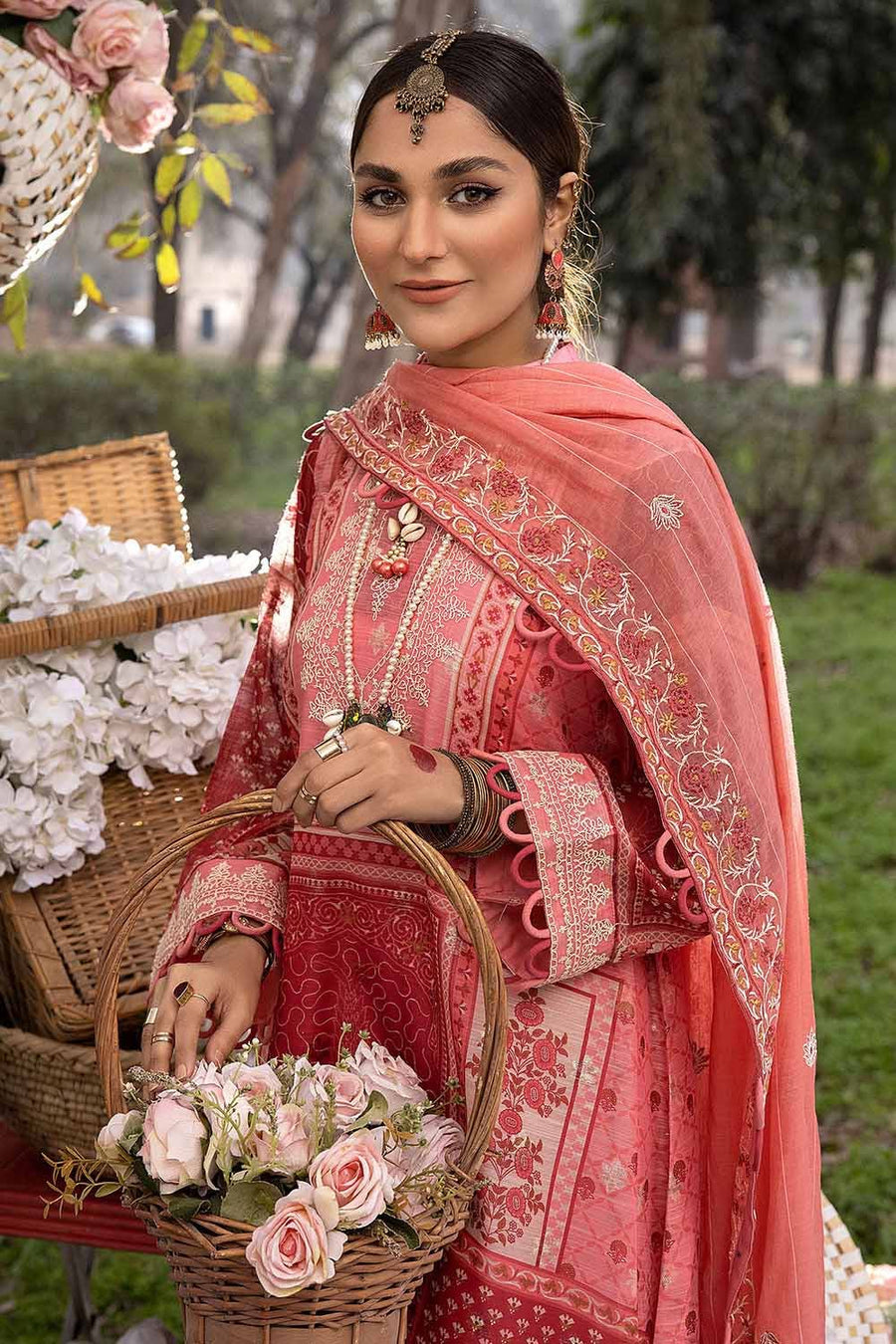Gul Ahmed Festive Eid Embroidered Jacquard Unstitched 3Pc Suit FE-32023