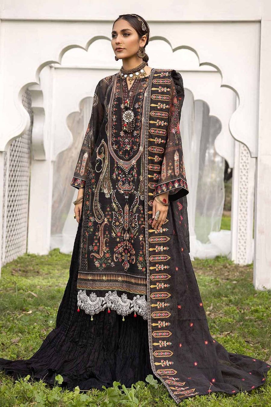 Gul Ahmed Festive Eid Embroidered Jacquard Unstitched 3Pc Suit FE-32025