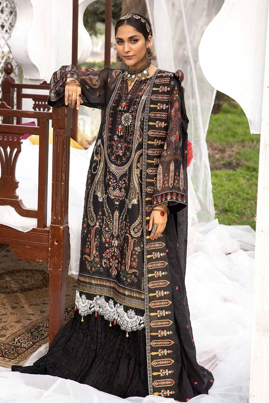 Gul Ahmed Festive Eid Embroidered Jacquard Unstitched 3Pc Suit FE-32025