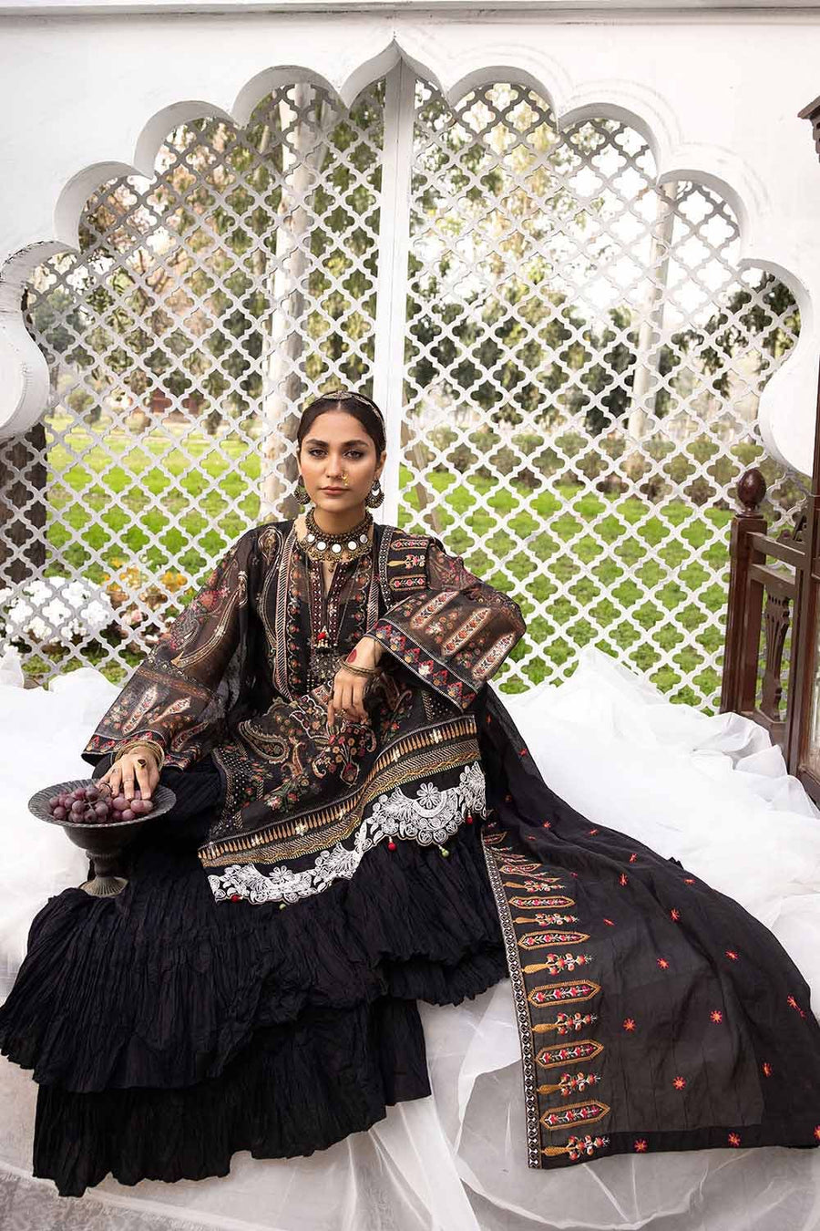Gul Ahmed Festive Eid Embroidered Jacquard Unstitched 3Pc Suit FE-32025