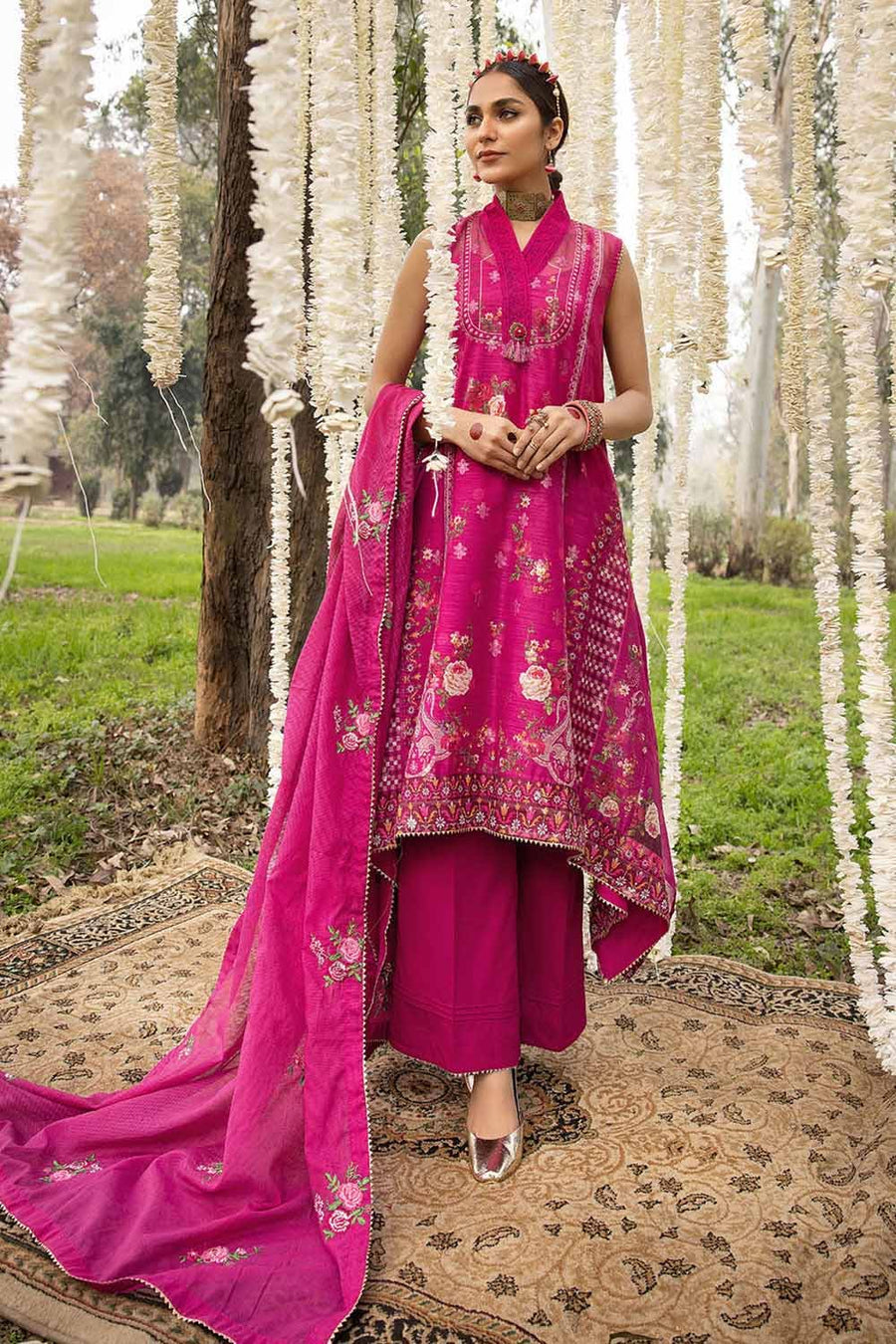 Gul Ahmed Festive Eid Embroidered Jacquard Unstitched 3Pc Suit FE-32026