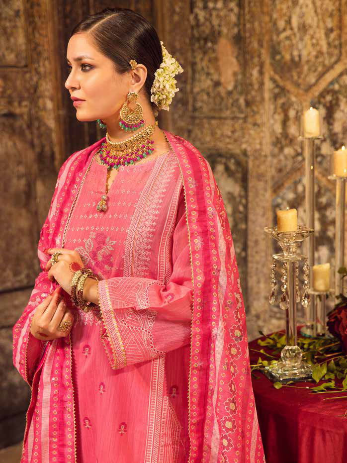 Gul Ahmed Festive Eid Embroidered Cotton Unstitched 3Pc Suit FE-32033