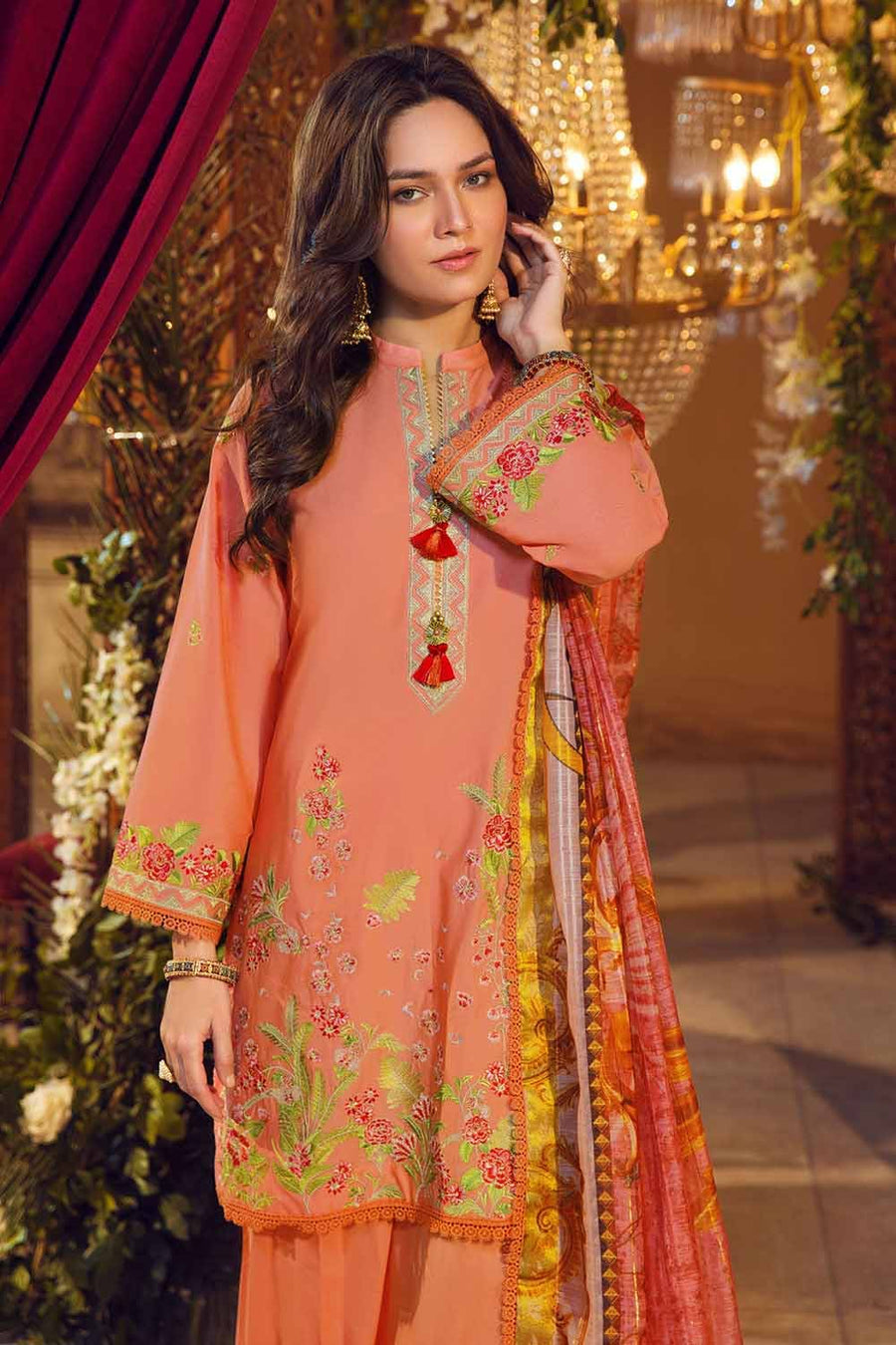 Gul Ahmed Festive Eid Embroidered Lawn Unstitched 3Pc Suit FE-32044