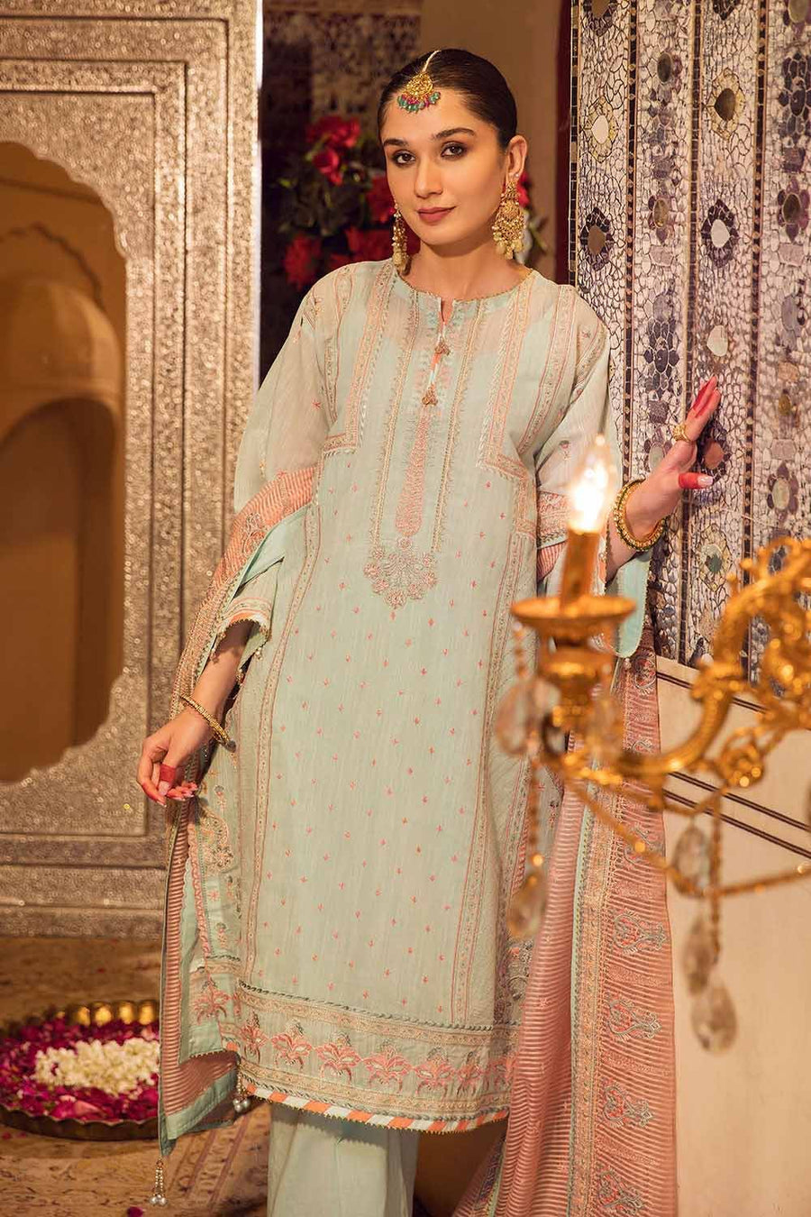 Gul Ahmed Festive Eid Embroidered Cotton Unstitched 3Pc Suit FE-32045
