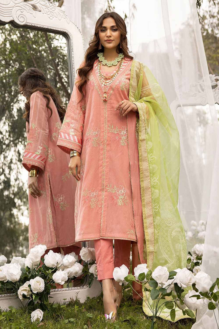 Gul Ahmed Festive Eid Embroidered Jacquard Unstitched 3Pc Suit FE-32048