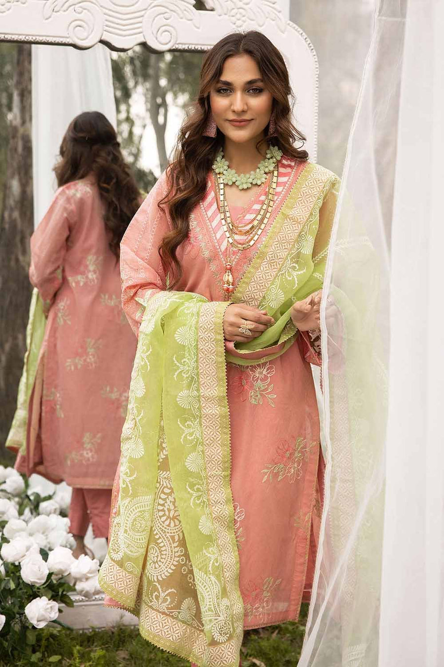 Gul Ahmed Festive Eid Embroidered Jacquard Unstitched 3Pc Suit FE-32048