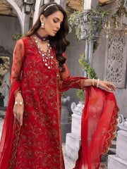 Gul Ahmed Festive Eid Embroidered Net Unstitched 3Pc Suit FE-32053