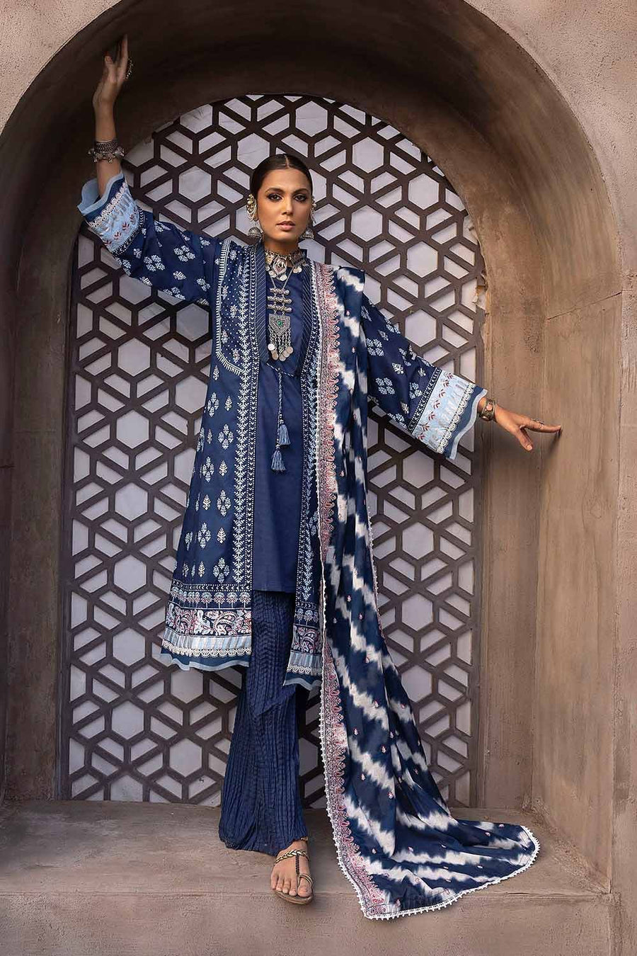 Gul Ahmed Festive Eid Embroidered Lawn Unstitched 3Pc Suit FE-32061