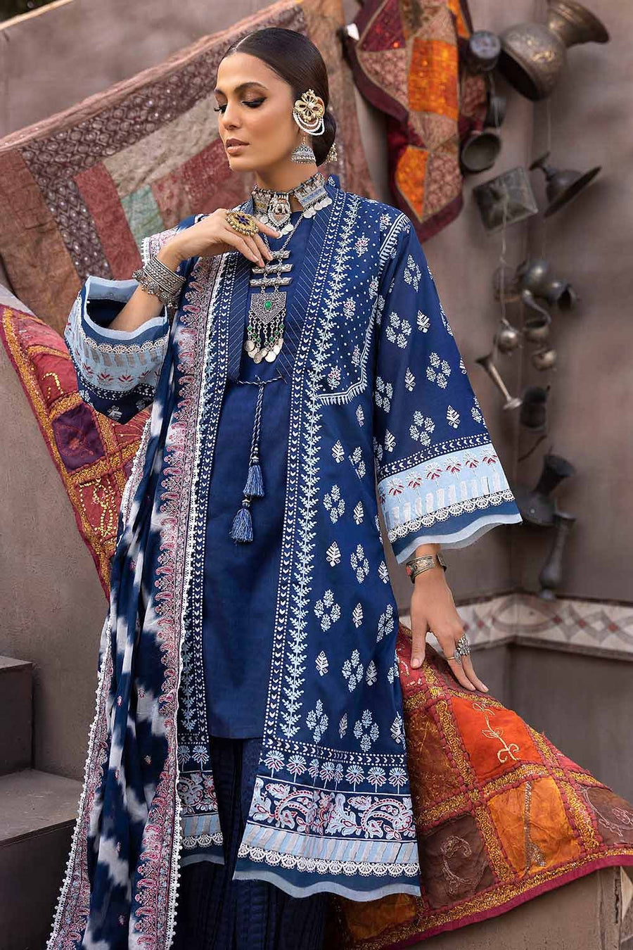 Gul Ahmed Festive Eid Embroidered Lawn Unstitched 3Pc Suit FE-32061