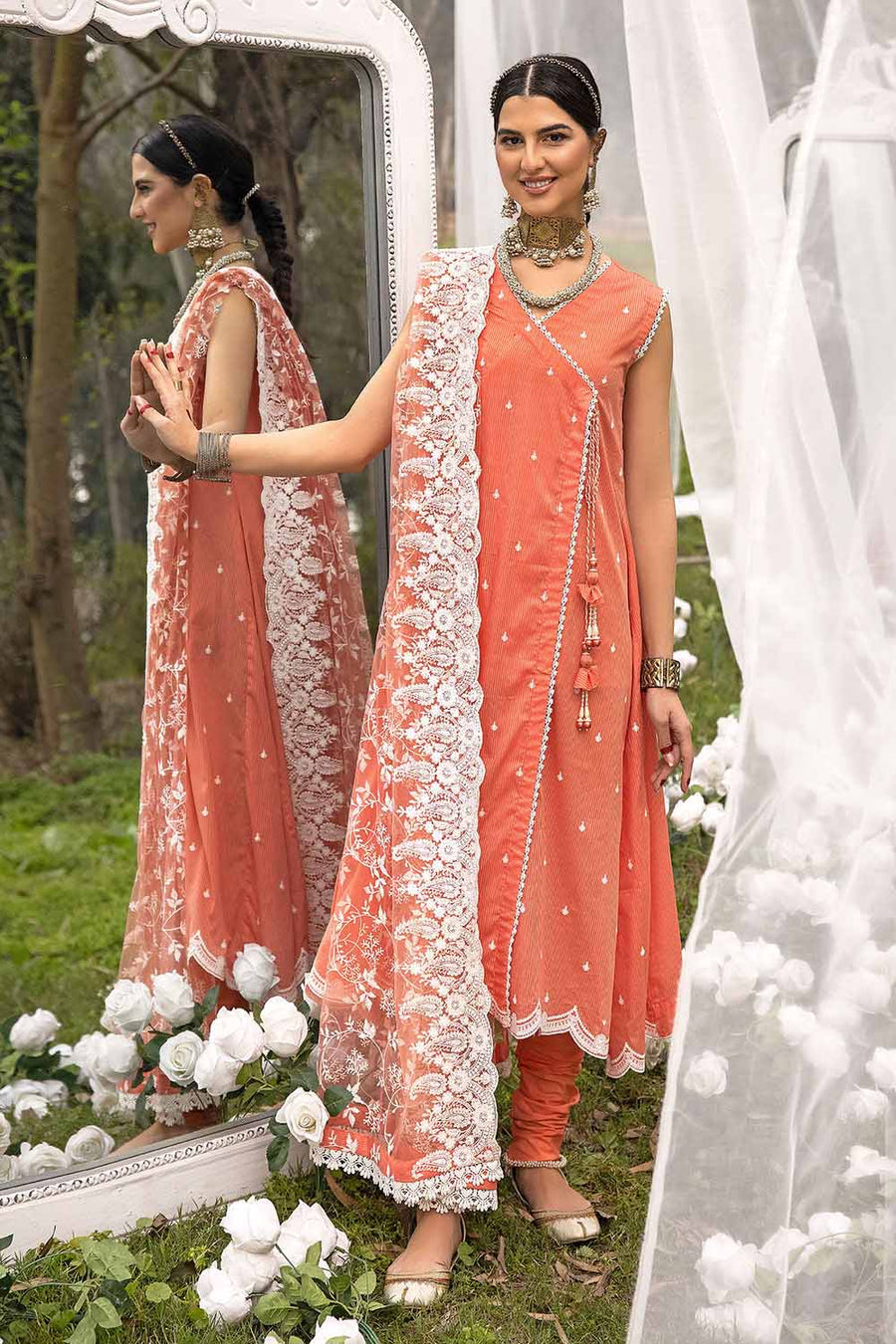 Gul Ahmed Festive Eid Embroidered Dobby Unstitched 3Pc Suit FE-32072