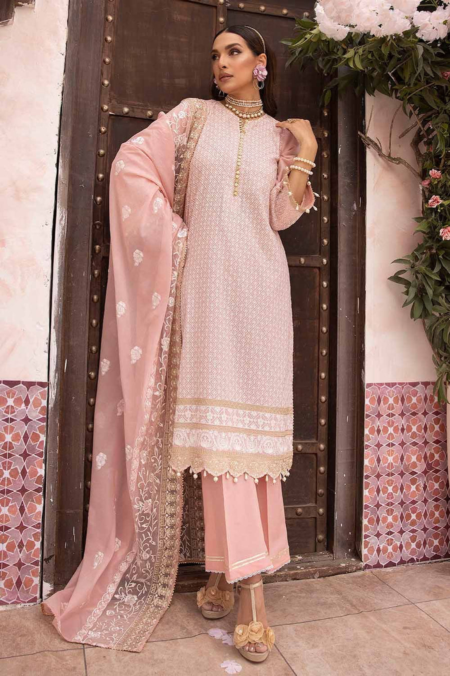Ahmed Festive Eid Embroidered Lawn Unstitched 3Pc Suit FE-32074