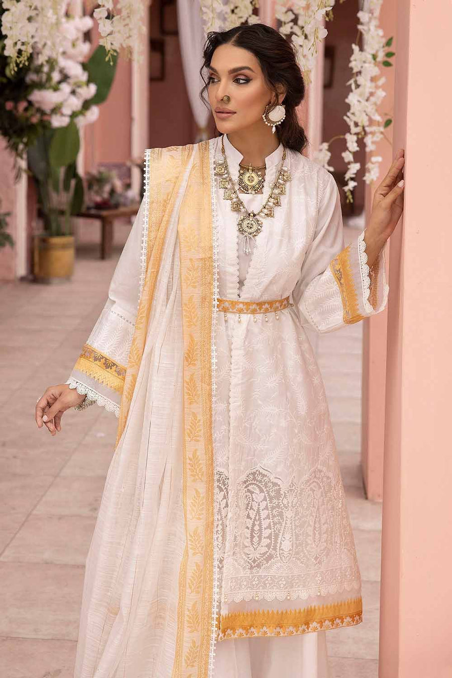 Gul Ahmed Festive Eid Embroidered Lawn Unstitched 3Pc Suit FE-32075
