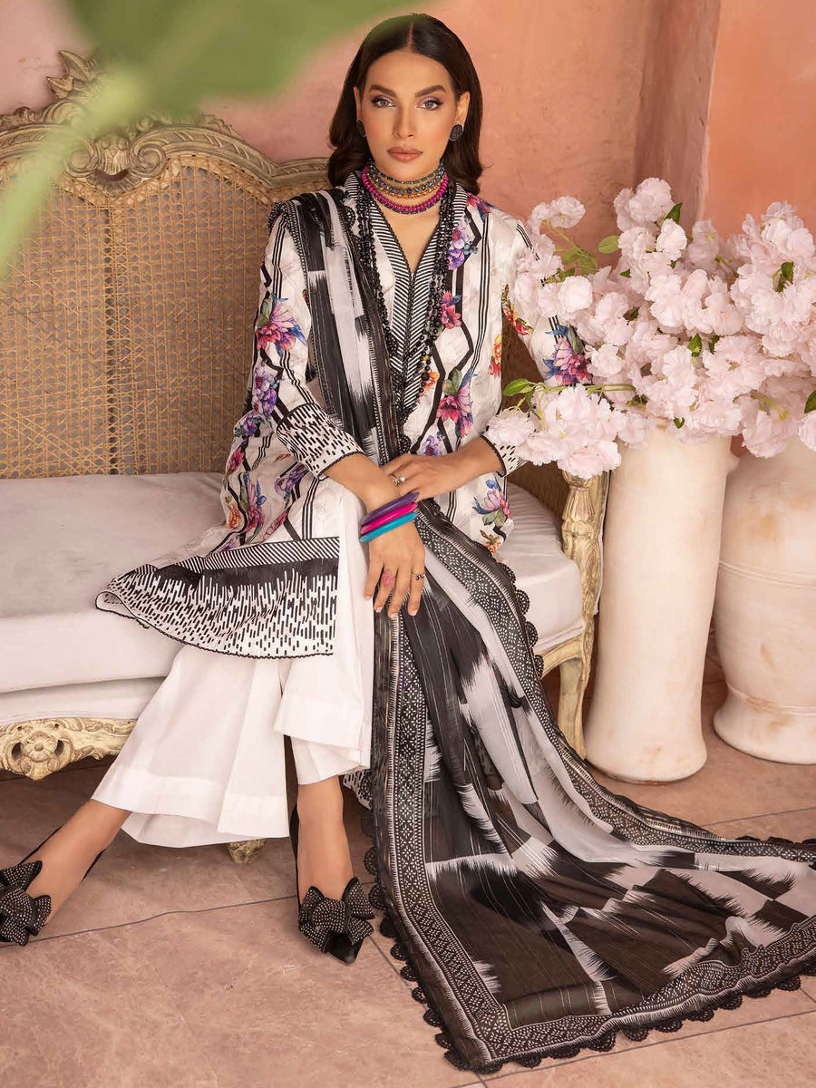 Gul Ahmed Festive Eid Embroidered Lawn Unstitched 3Pc Suit FE-32089