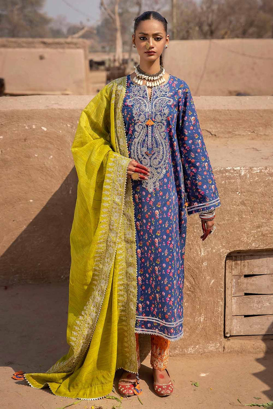 Gul Ahmed Festive Eid Embroidered Lawn Unstitched 3Pc Suit FE-32103
