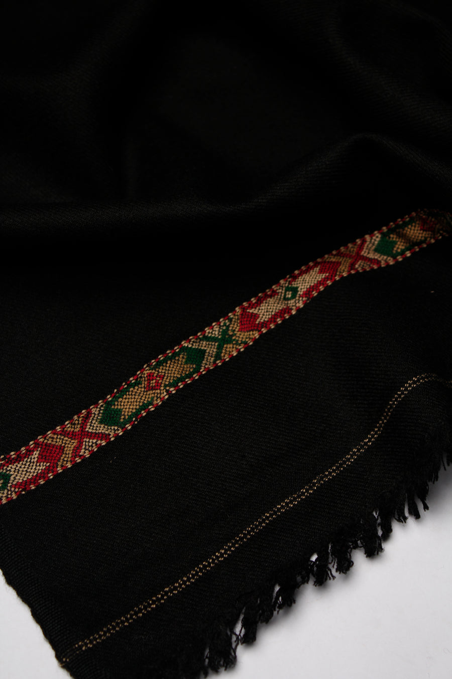 Men's Premium Wool Shawl for Winter CLR-BLACK